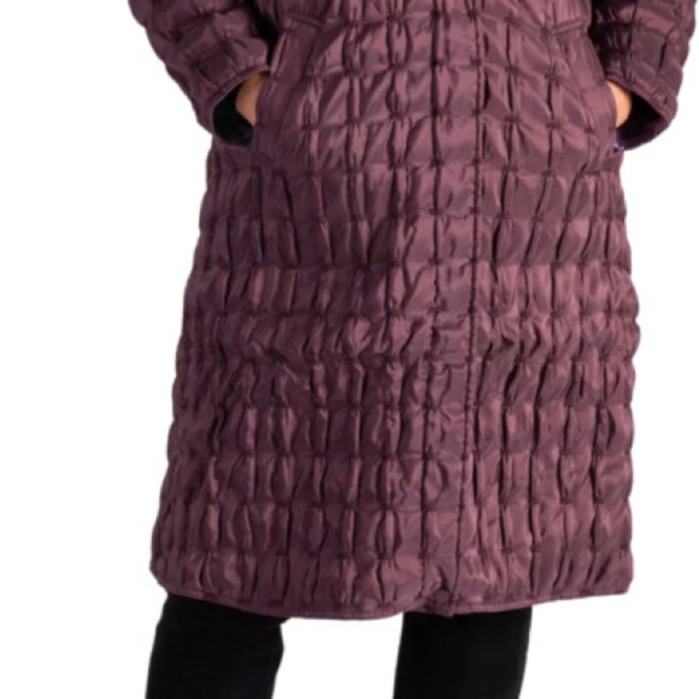 NWT UBU Reversible Quilted Long Jacket COAT art deco to wear wearable art galaxy - Picture 4 of 16